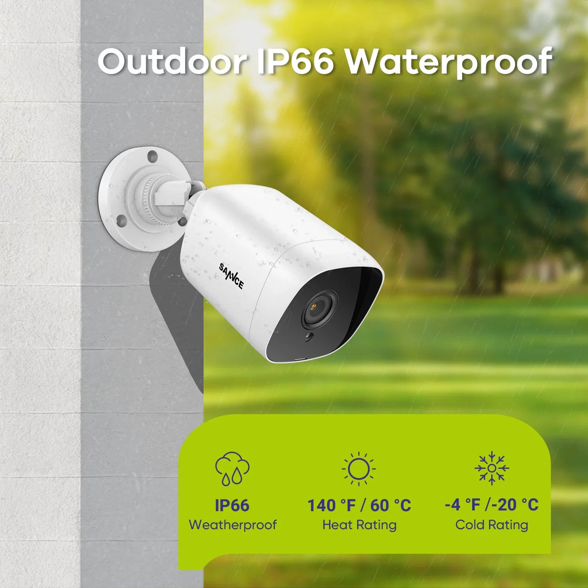 SANNCE 2PCS 2MP Full HD Wired Analog CCTV TVI-HD Security Camera for DVR Security Camera System with Outdoor IP66 Liquidproof 100 ft Night Vision