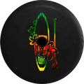 2018 2019 Wrangler JL Backup Camera Hawaiian Island Surfboard Tiedye Sea Ocean Beach Spare Tire Cover for Jeep RV 32 cm