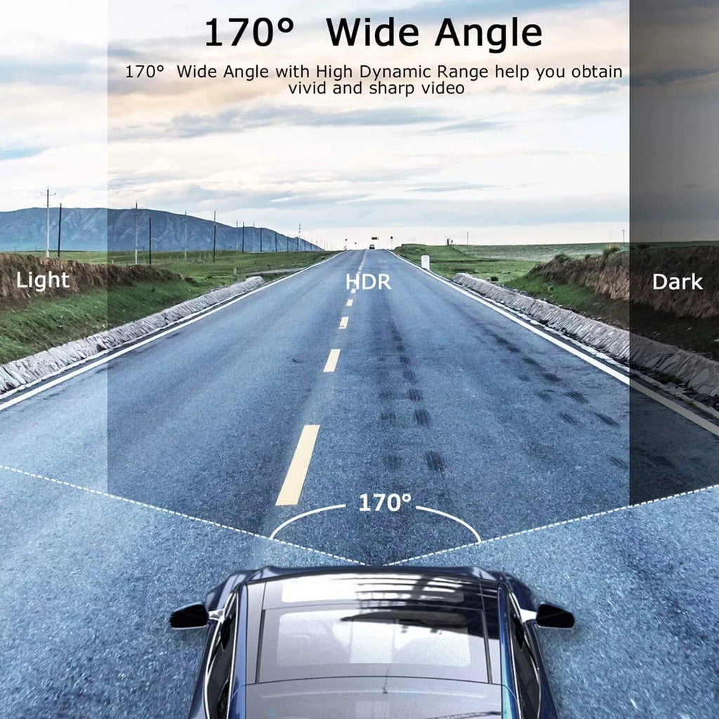 TSV Dash Cam for Cars; 1080P FHD Dual Dashcam Driving Recorder; Car Camera with 3.16inch Screen; 170° Wide Angle; Super Night Vision; WDR; Loop Recording; Parking Monitor