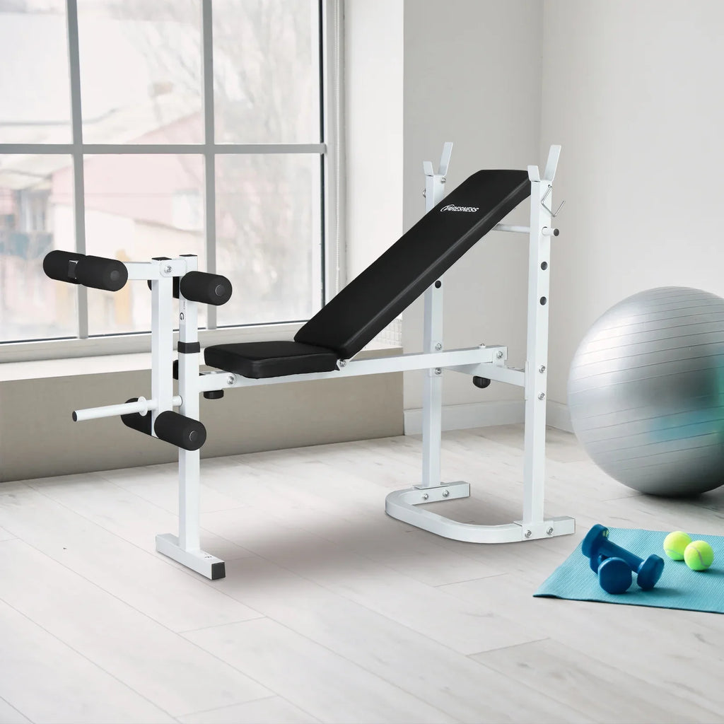 Winado Adjustable Olympic Weight Bench; with Squat Rack