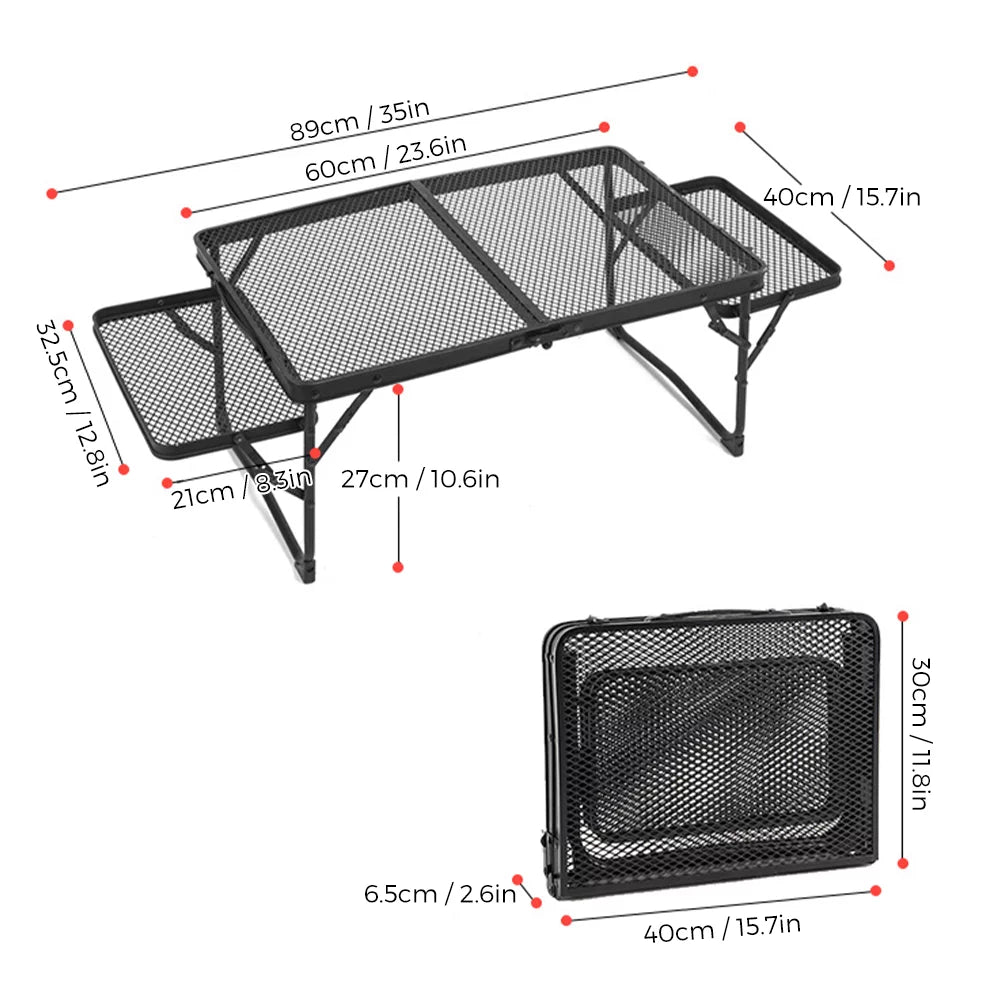 Dcenta Folding Table; Convenient and Compact; Ideal for Picnics and Camping; Food Prep Station