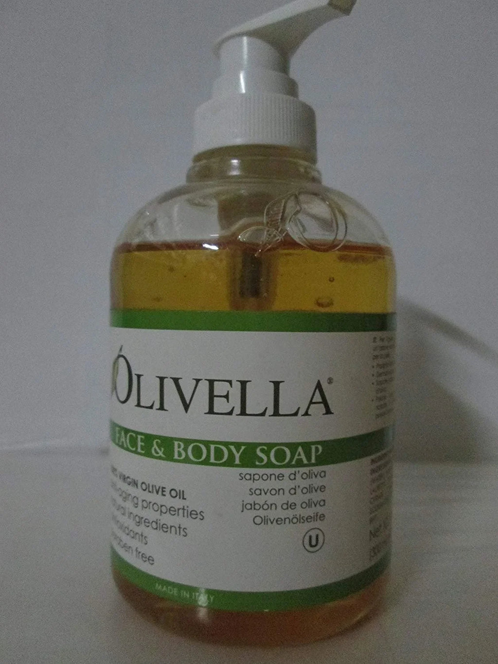 Olivella Virgin Olive Oil Face and Body Liquid Soap 10.14 oz Pack of 4
