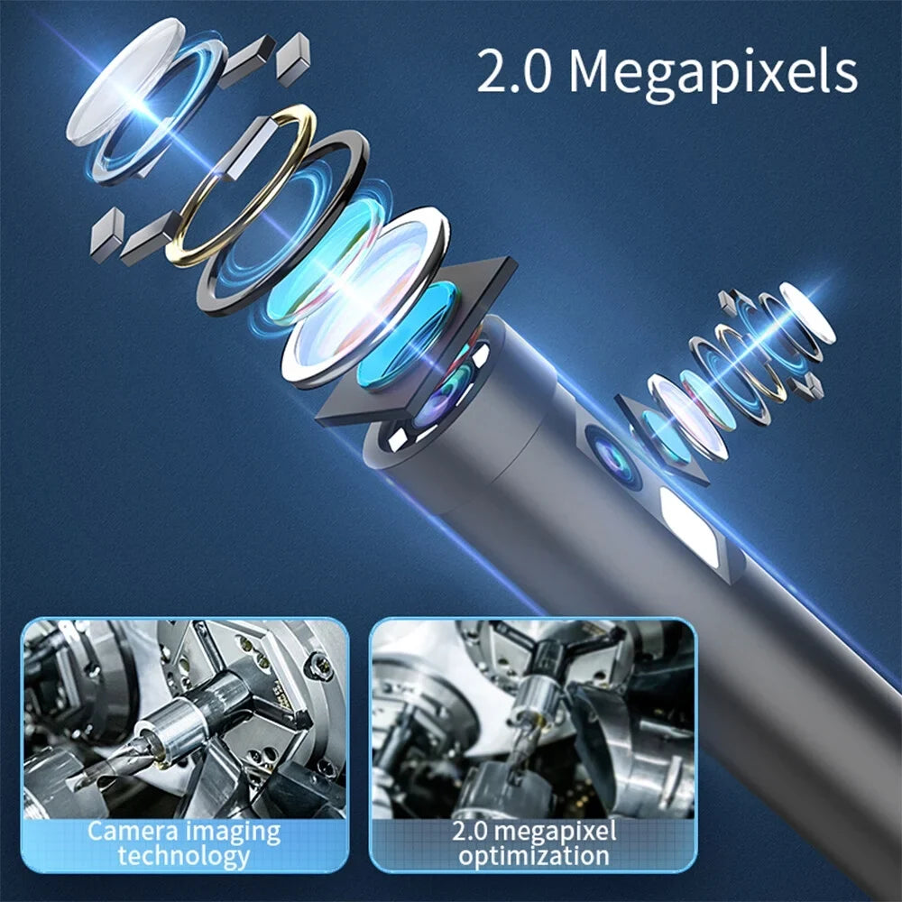 Type-C Endoscope Inspection Borescope Camera 7.9mm Built-in Adjustable LED Lights IP67 Fluidproof for Android IOS Mobile Phone