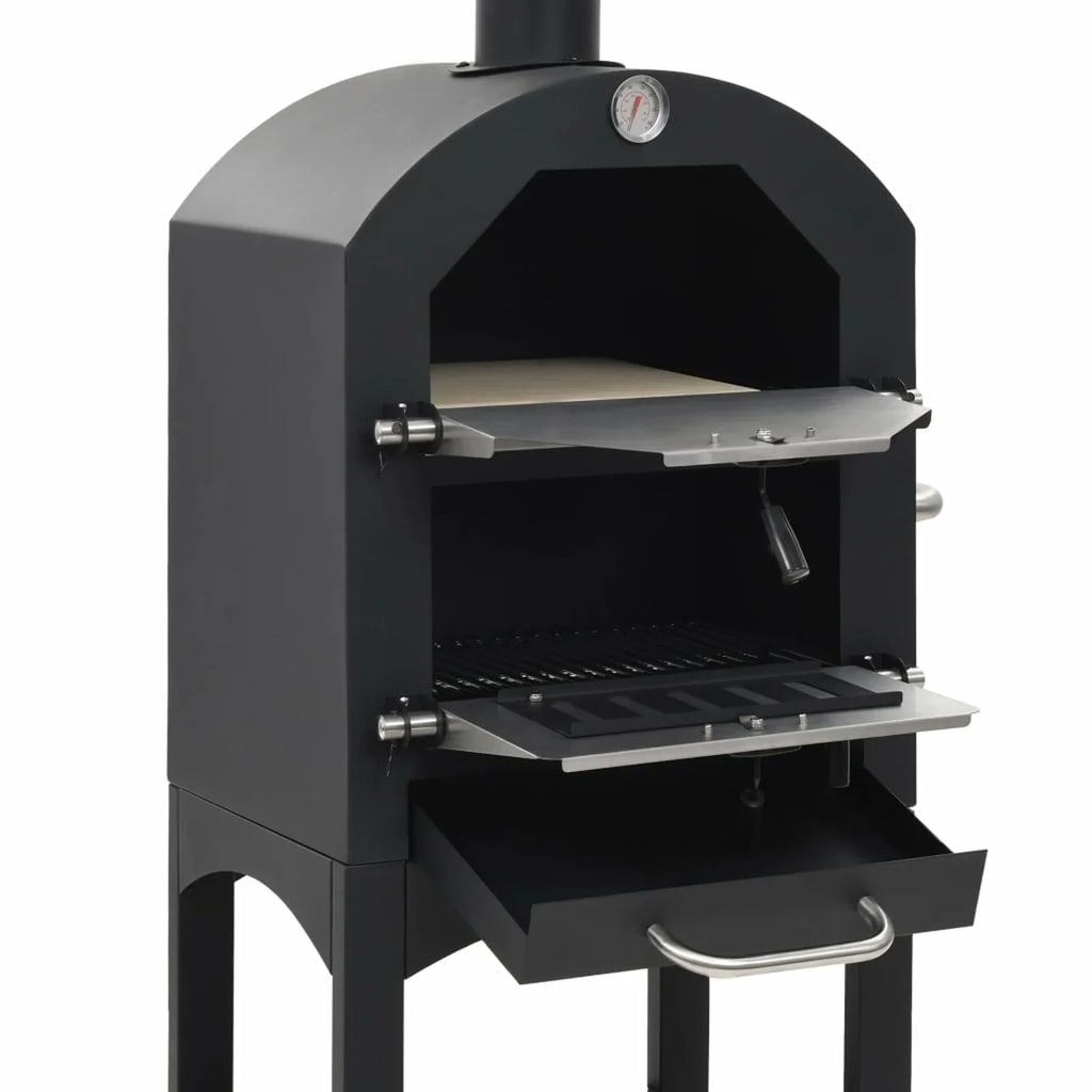 Suzicca Charcoal Fired Pizza Oven with Fireclay Stone