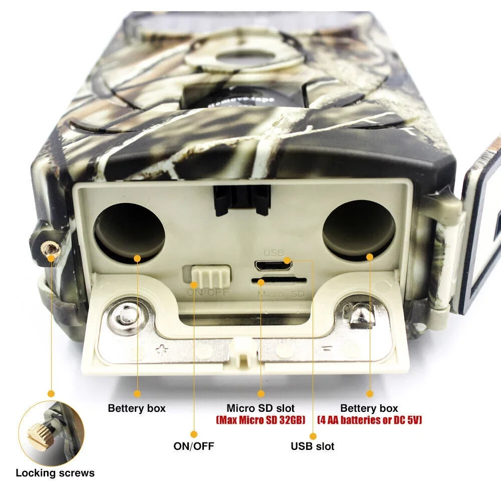 Infrared Trail Camera;DFITO Wildlife Monitor; 1080P; 12MP; Home Security; Farm Monitoring; Hunting Trail Monitor; Hunting Wildlife Camera Liquidproof (SD Card NOT Included)