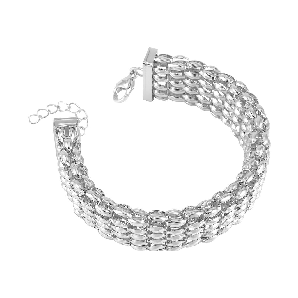 Shop LC Stainless Steel Mesh Chain Bracelet for Women Jewelry Size 7.5-9" Birthday Mothers Day Gifts for Mom