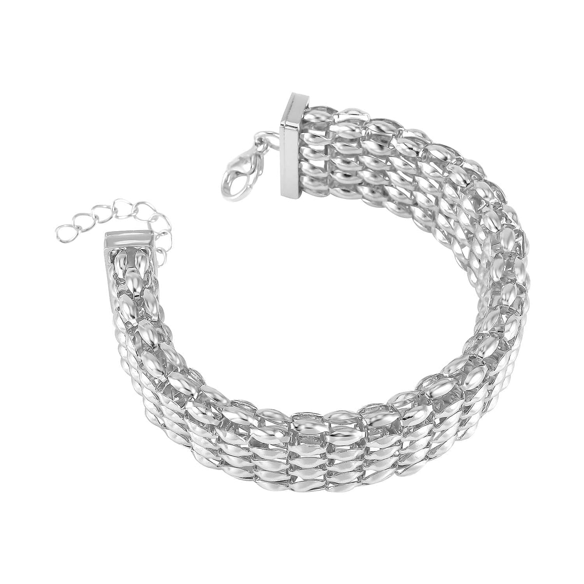 Shop LC Stainless Steel Mesh Chain Bracelet for Women Jewelry Size 7.5-9" Birthday Mothers Day Gifts for Mom