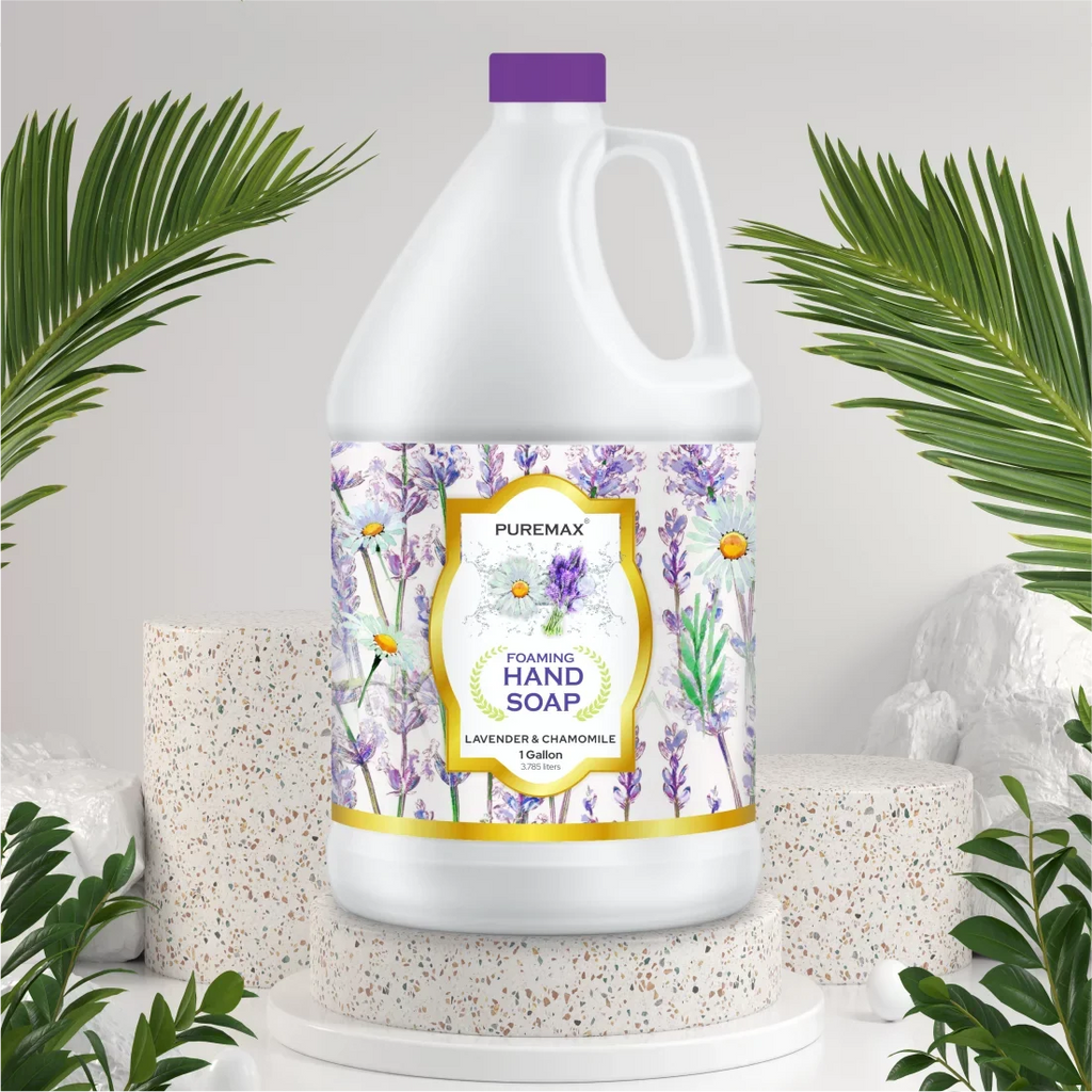 Puremax Foaming Hand Soap Lavender Refills with Essential Oils | Gentle; Moisturizing 128 fl oz