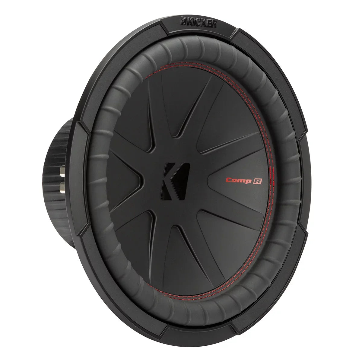 KICKER CompR 12 millimeter 4 Ohm DVC 1000W Max Power Car Audio Subwoofer; Black