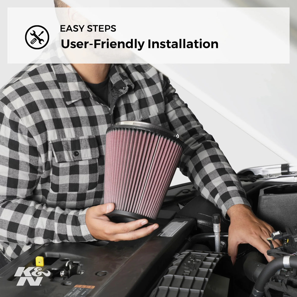 K&N Engine Air Filter: High Performance; Premium; Washable; Industrial Replacement Filter; Heavy Duty: E-0655