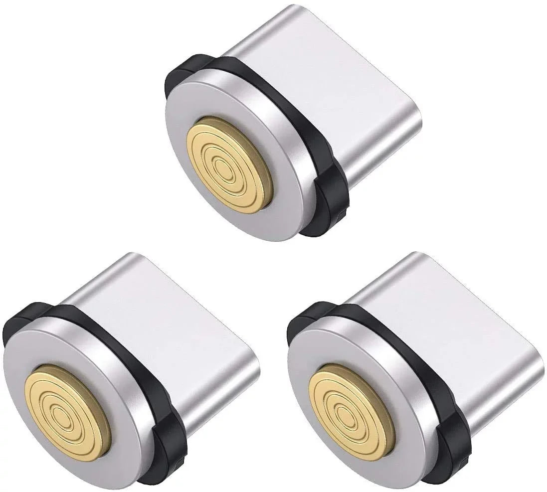 "Gen2 Magnetic Connector Tips Head for Type C Android Devices (3 Pack); Magnetic Phone Cable Adapter for Samsung"
