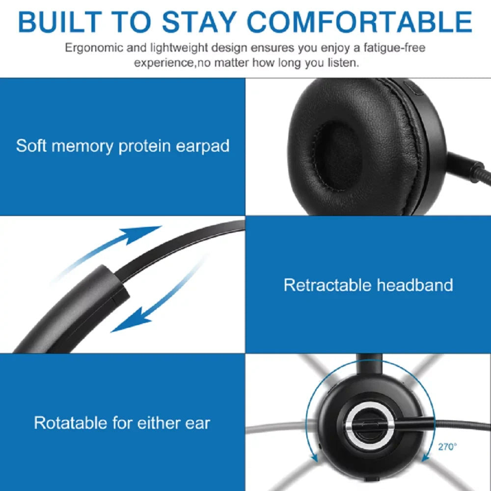 Comfortable Bluetooth Headset; UX-M97 Wireless Headset with Microphone; Wireless Cell Phone Headset with Noise Isolation Mic Charging Base Mute Function for 20 lite With Charging Dock
