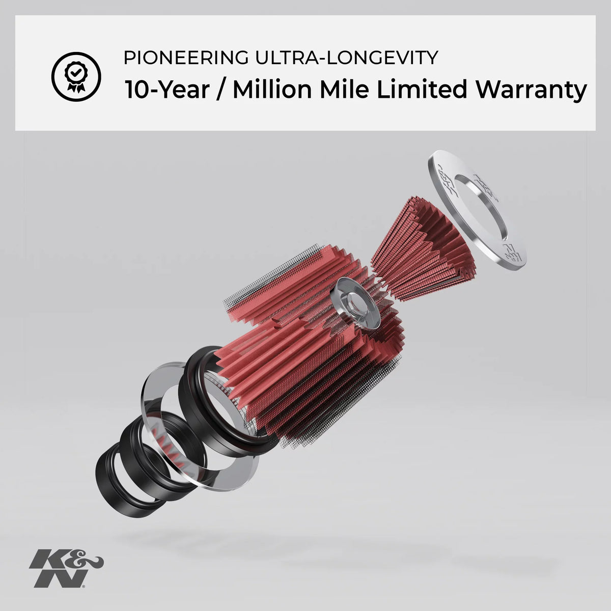 K&N Engine Air Filter: High Performance; Premium; Washable; Industrial Replacement Filter; Heavy Duty: E-0655