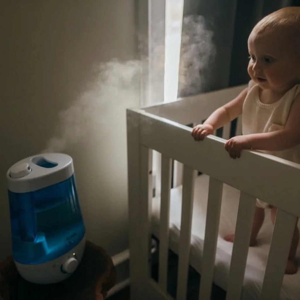 Dr. Brown's Cool Mist Ultrasonic Humidifier for Baby with Optional Diffuser and Night Light; Nursery