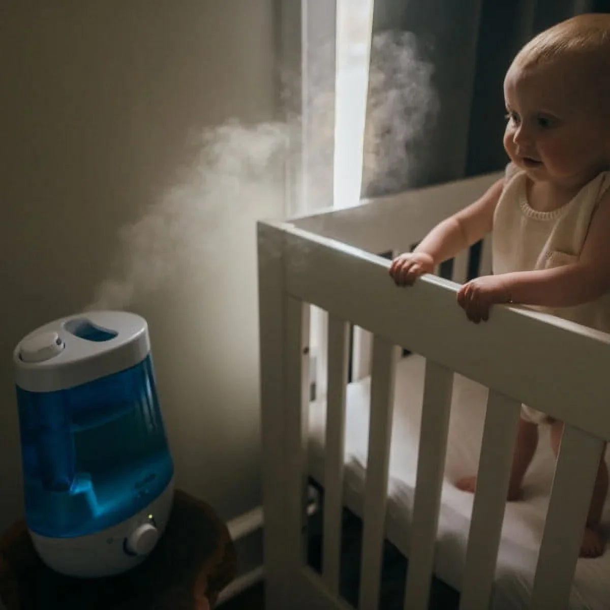 Dr. Brown's Cool Mist Ultrasonic Humidifier for Baby with Optional Diffuser and Night Light; Nursery