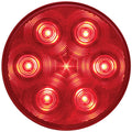 Optronics 4" Round Red LED 7 Diode Stop Turn Tail Light With WeatherTight 3 Pin STL13RMB