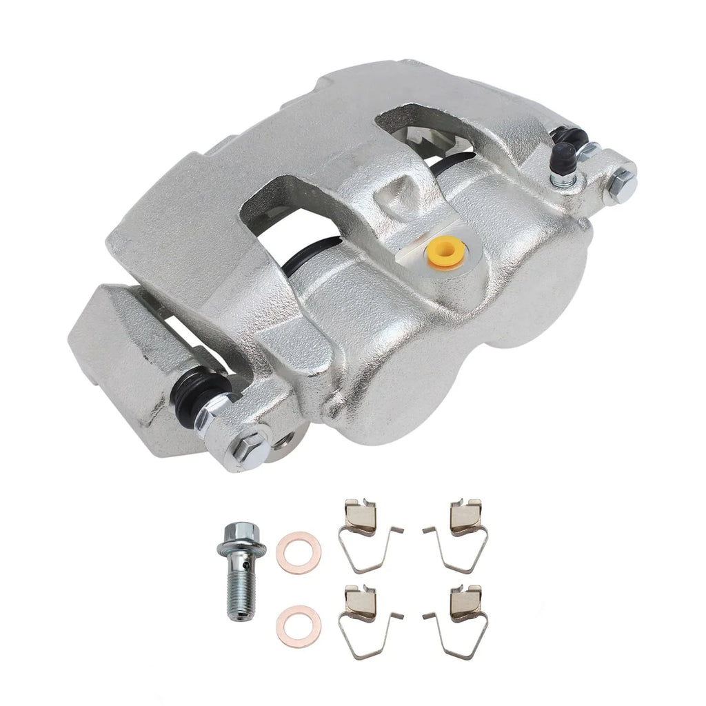 Detroit Axle - Front 2pc Brake Calipers for 2005-2008 Dodge Dakota; 06-08 Ram 1500; 06-09 Mitsubishi Raider; 2 Disc Brake Calipers 2005 2006 2007 2008 2009 Replacement