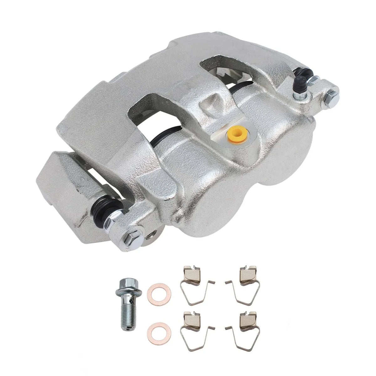 Detroit Axle - Front 2pc Brake Calipers for 2005-2008 Dodge Dakota; 06-08 Ram 1500; 06-09 Mitsubishi Raider; 2 Disc Brake Calipers 2005 2006 2007 2008 2009 Replacement