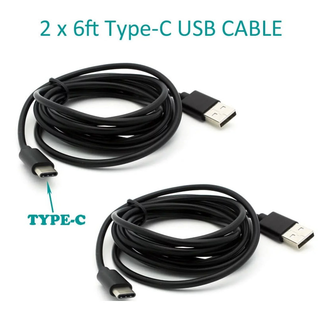 Type-C USB Cable Fast Home Car Charger 6ft Long Travel Power Q1Z for Samsung Galaxy Fold A9 A50 A20 A10e - Sonim XP8 XP3 - Sony Xperia 5 10 Plus 1 - Xiaomi Redmi Note 7; Mi Mix 2 9T 9