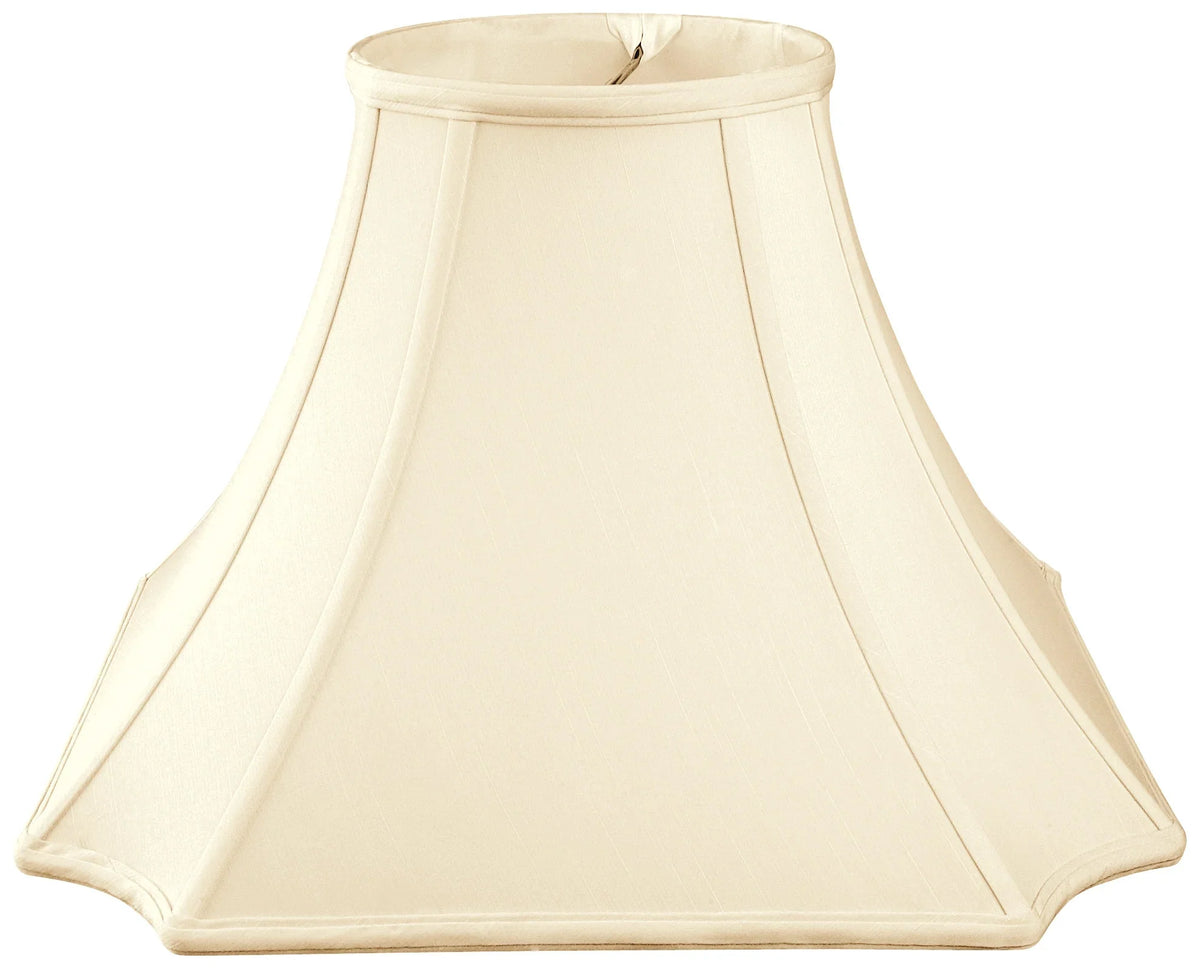 Royal Designs 10" Square Inverted Cut Corner Lamp Shade Eggshell