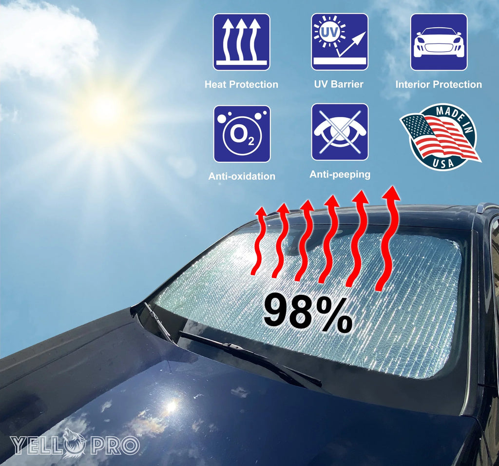 Front Windshield Sunshade for 2019-2023 Dodge RAM 1500 2Dr Regular Cab; 4Dr Quad Cab Crew Cab Mega Cab Pickup Truck