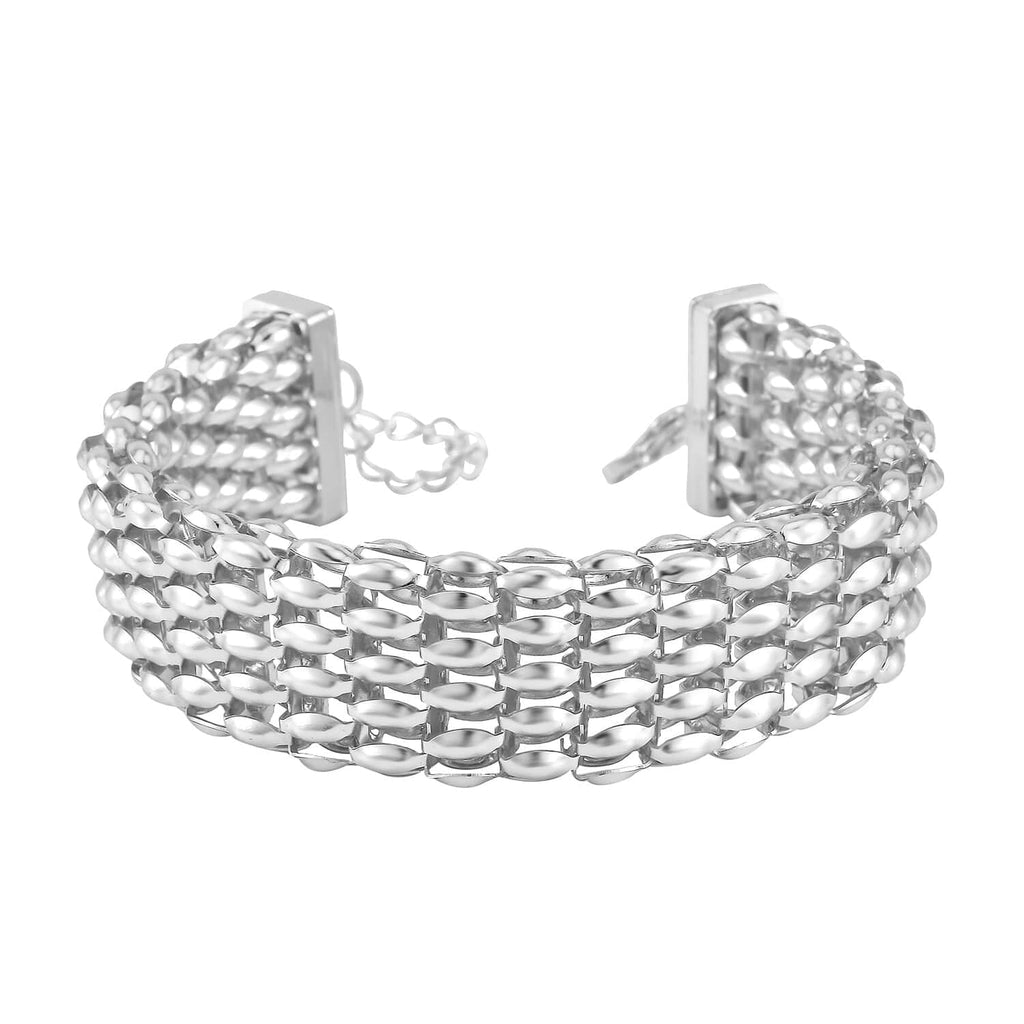 Shop LC Stainless Steel Mesh Chain Bracelet for Women Jewelry Size 7.5-9" Birthday Mothers Day Gifts for Mom