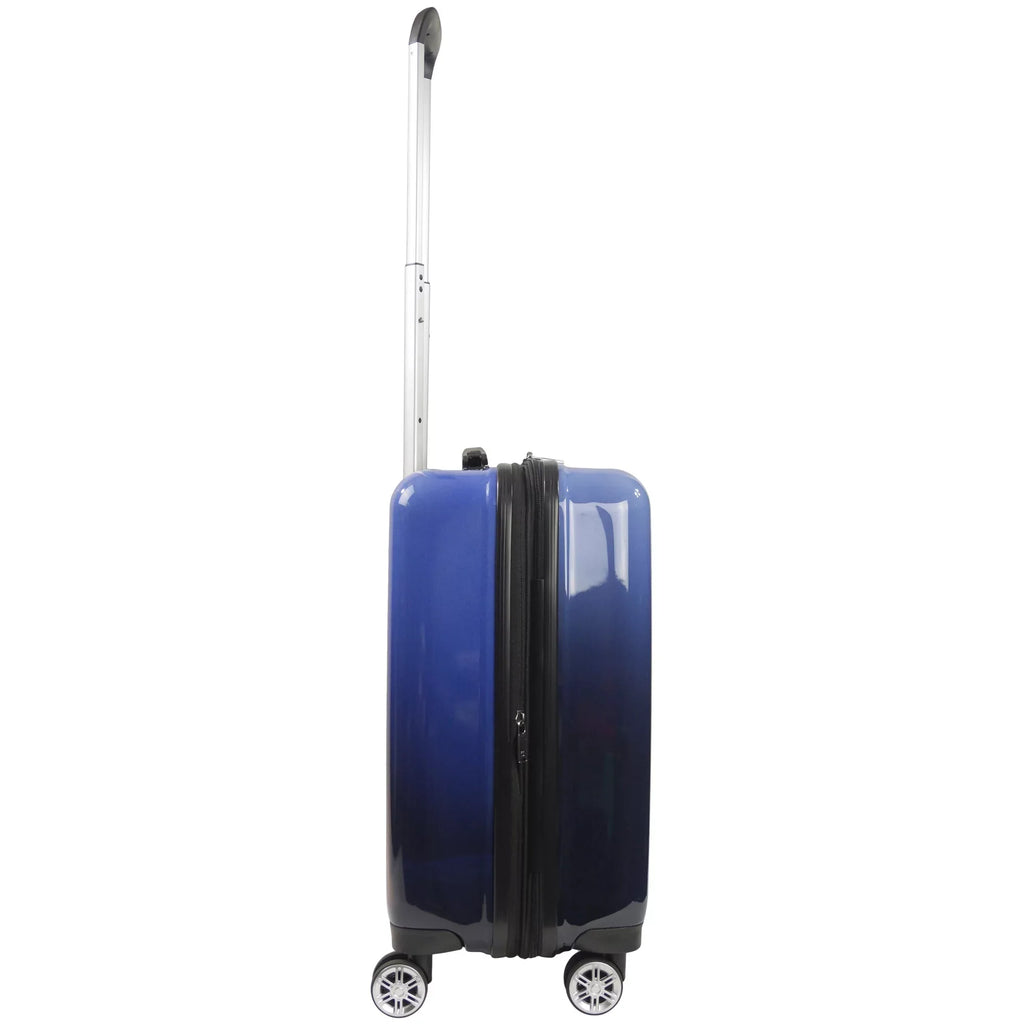22 cm Impulse Rolling Luggage; Ombre Hardshell Carry On Suitcase with Spinner Wheels; Blue