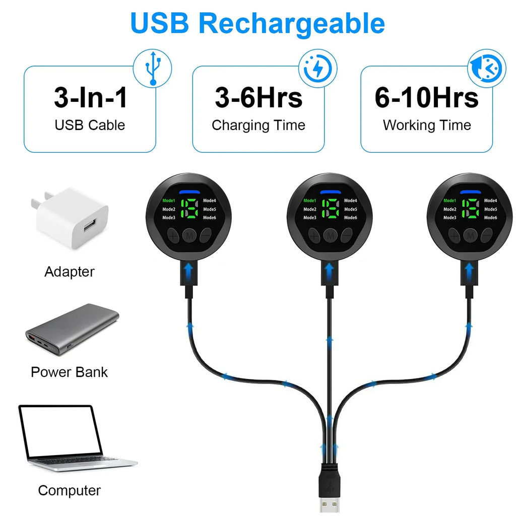 iMounTEK Muscle Stimulator Workout Equipment Abdominal Toning Belt ABS Training Fitness Equipment Waist Trimmer Belt; 6 Modes; 18 Intensity Levels; Home Office Equipment