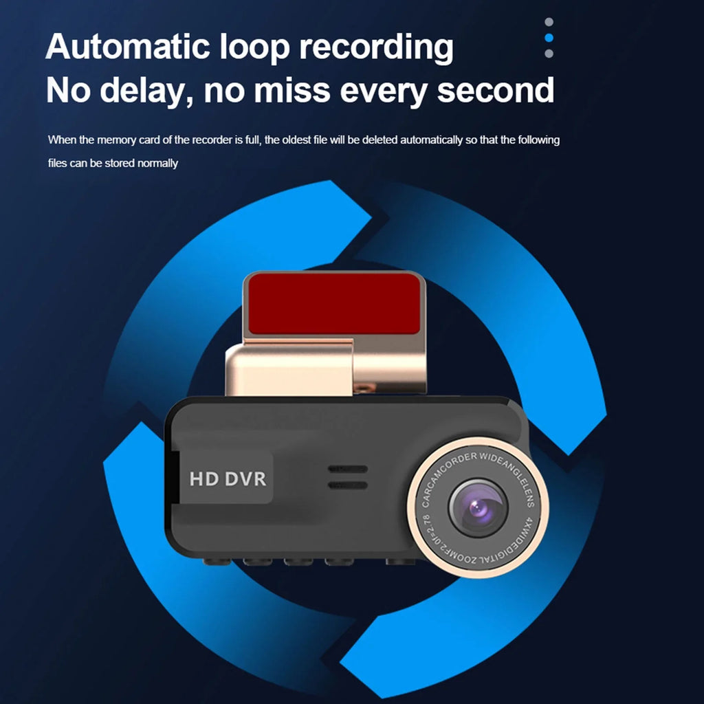 TSV Dash Cam for Cars; 1080P FHD Dual Dashcam Driving Recorder; Car Camera with 3.16inch Screen; 170° Wide Angle; Super Night Vision; WDR; Loop Recording; Parking Monitor