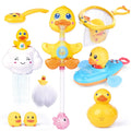 Fun Little Toys 9 Pcs Baby Bath Toys; Duck Coat Toy; Bath Squirters; Bath Boat; Fishing Net; Bathtub Toys for Kids; Best Gifts for Kids