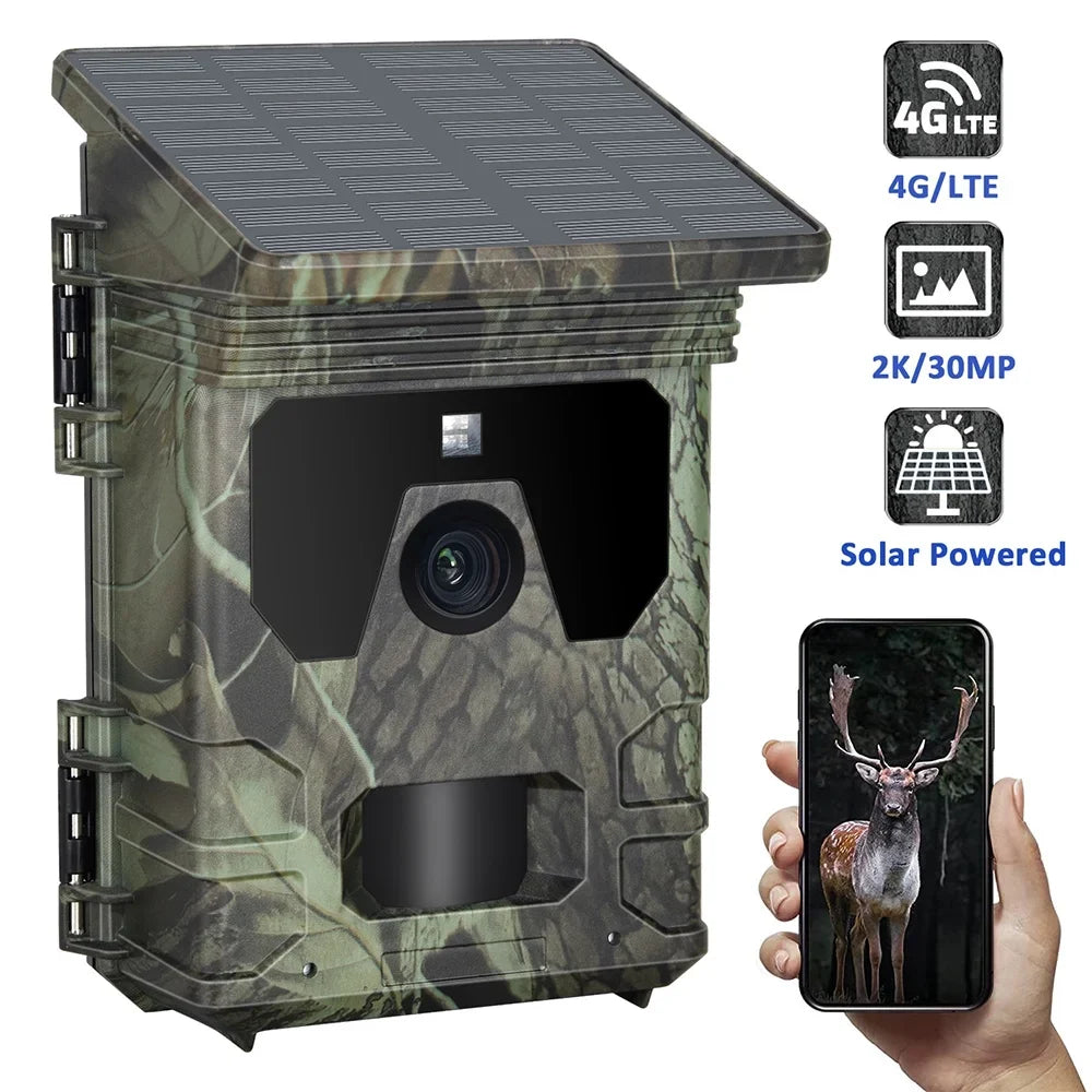 Anself 2K Video Camcorder; 4G HC 600Pro; 30MP; 256GB Support; Liquidproof Stay Alert with Motion Activated Recording & Live Stream