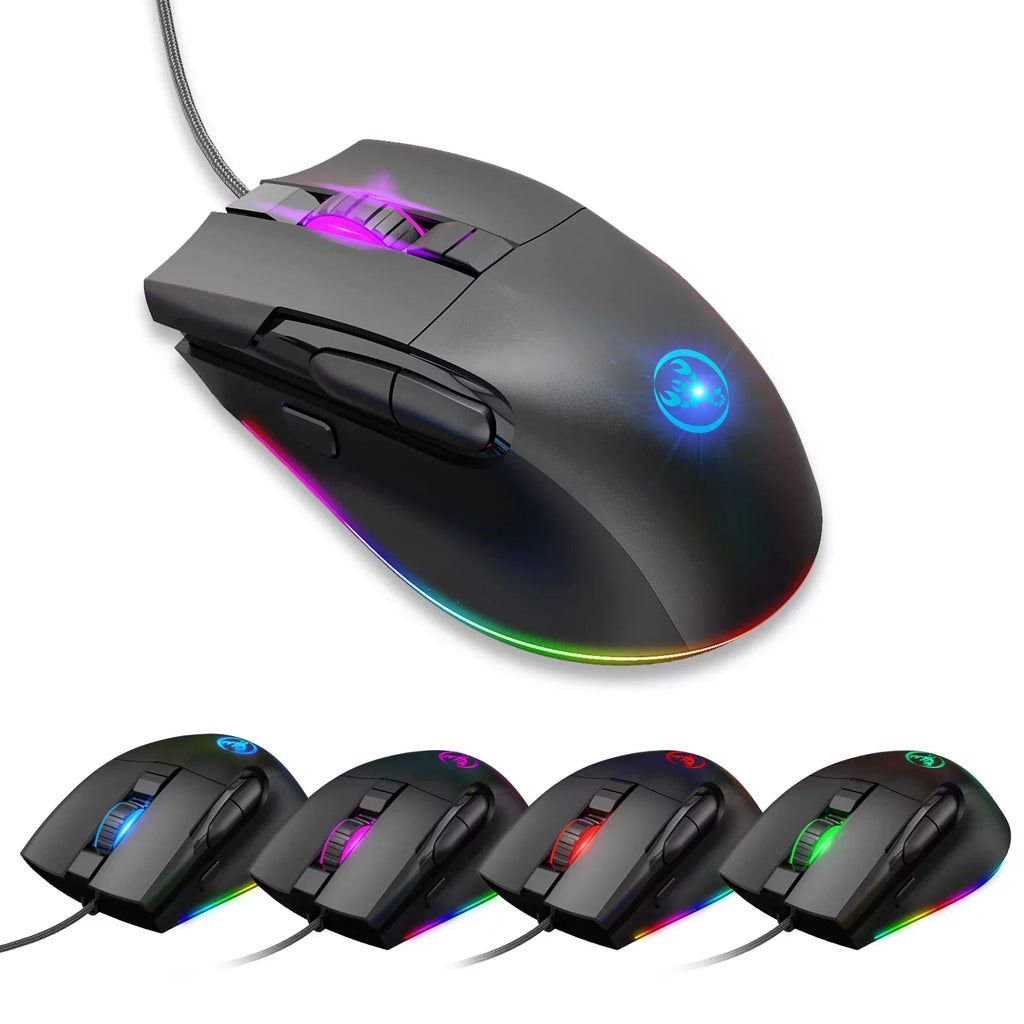 6588 V600+A905 Wired Keyboard and Combo; High Cool Effects; Ergonomic Design; Macro Programming Function; Full Key No Conflict; Multi-function Shortcut Keys; for Gaming and Office