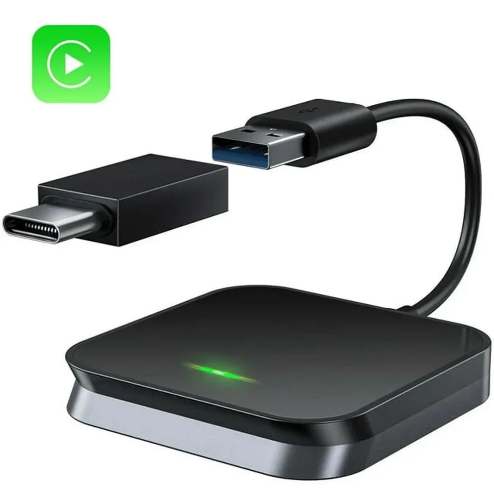 For Apple iOS Car Auto Navigation Player Wireless Carplay Adapter Box Dongle; Black
