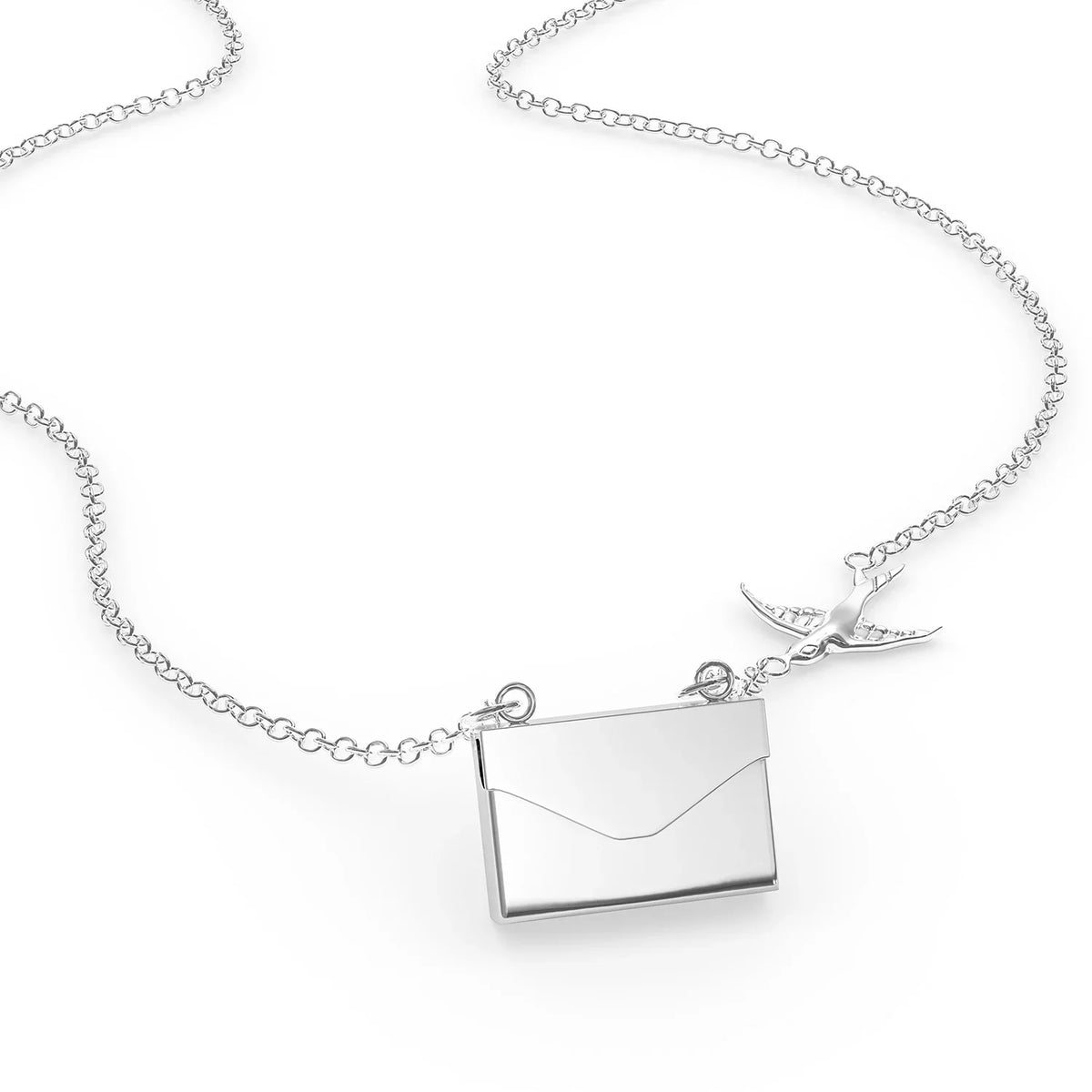 Locket Necklace Irish Coffee Cocktail; Vintage style in a silver Envelope Neonblond