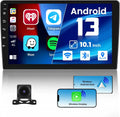 1G+32G Double Din Android 13 Car Stereo with Wireless Carplay Android Auto; 10.1 cm Touch Screen Car Radio with HiFi/BT/GPS Navigation Support Fastboot Backup Camera WiFi Connection