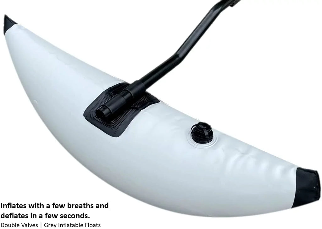 Pactrade Marine Boat Kayak Canoe Outrigger Stabilizer System Inflatable Float Buoy Buoyant Fishing Grey Gray Tube Sidekick Arm Kit Breath Kayaking Rod Adjustable Accessories Repair Patches Outdoor