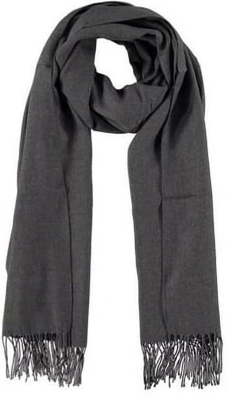 Set of 10 Dark Grey Pashmina Scarf Shawl; Bridesmaid Shawl; Bridal Wrap; Wedding Shawl
