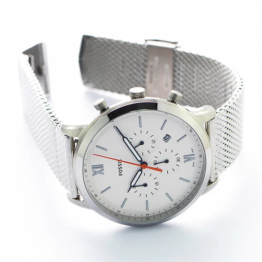 Fossil Men's 'Neutra Chrono' Quartz Stainless Steel Casual Watch; Color:Silver-Toned (Model: FS5382)