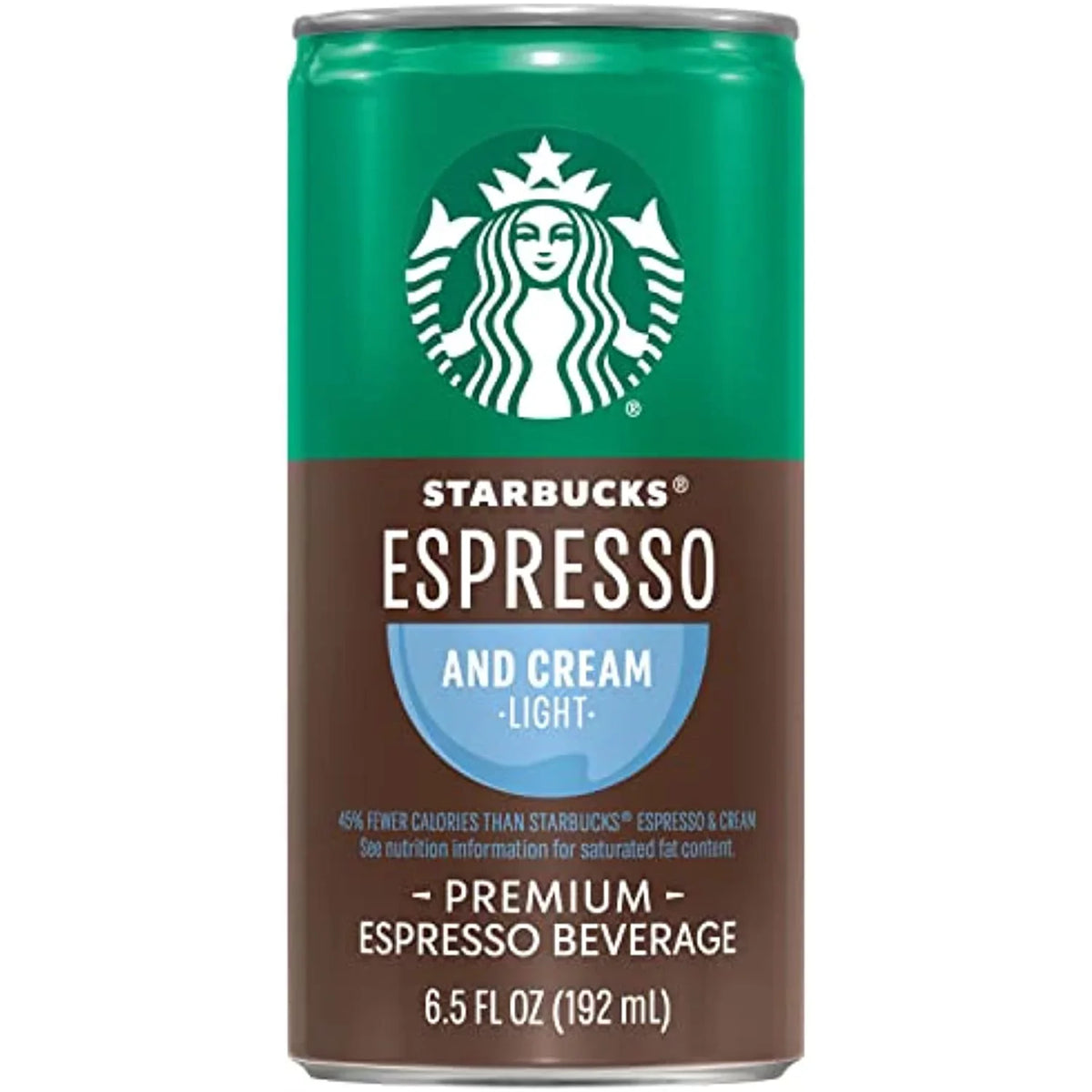Starbucks Ready To Drink Coffee; Espresso & Cream Light; 6.5Oz Cans (12 Pack) (Packaging May Vary)
