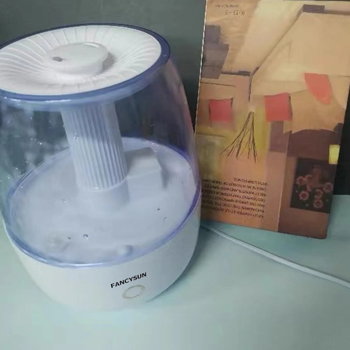 FANCYSUN Humidifiers for Bedroom; Cool Mist Humidifier for Home Plant and Baby Nursery; Quiet Ultrasonic Humidifier with 360° Nozzle;Filterless