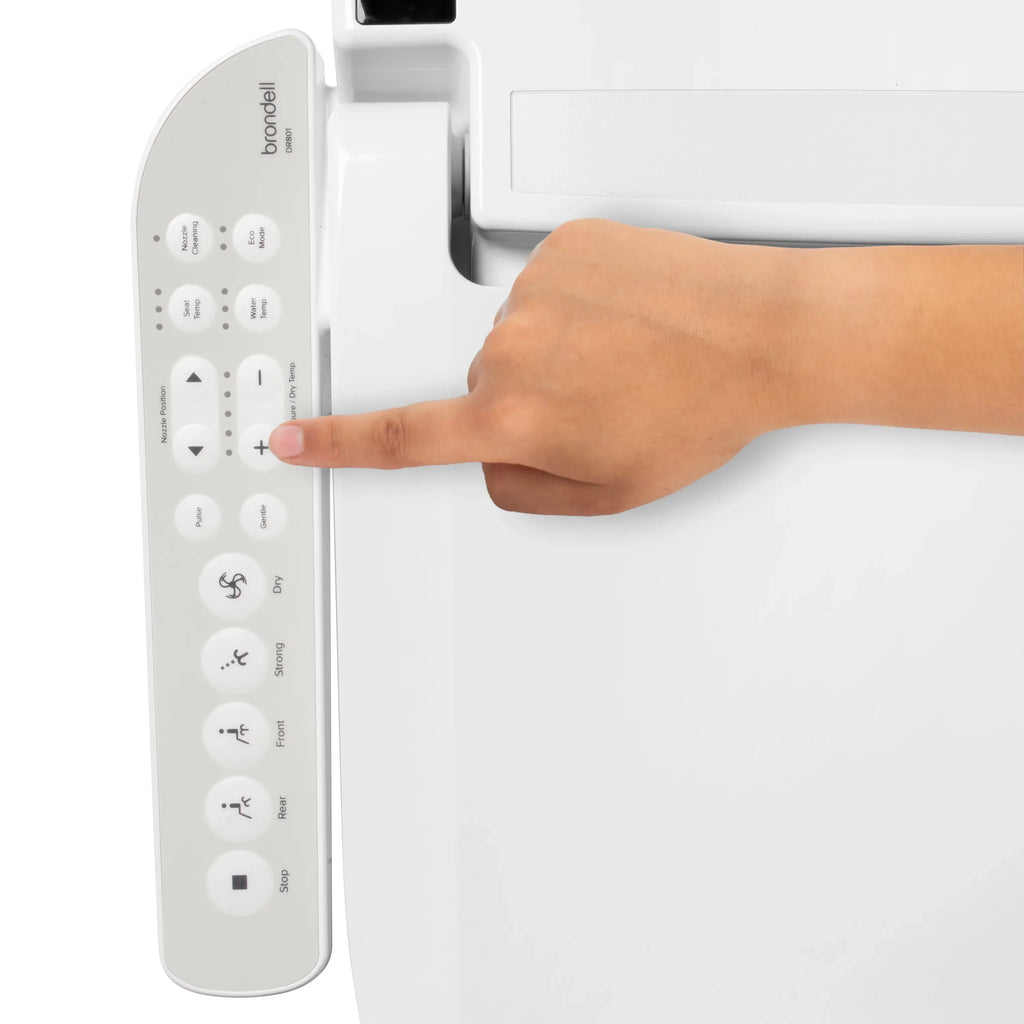 Brondell Swash Select DR801 Sidearm Bidet Seat with Warm Air Dryer and Deodorizer; Round White