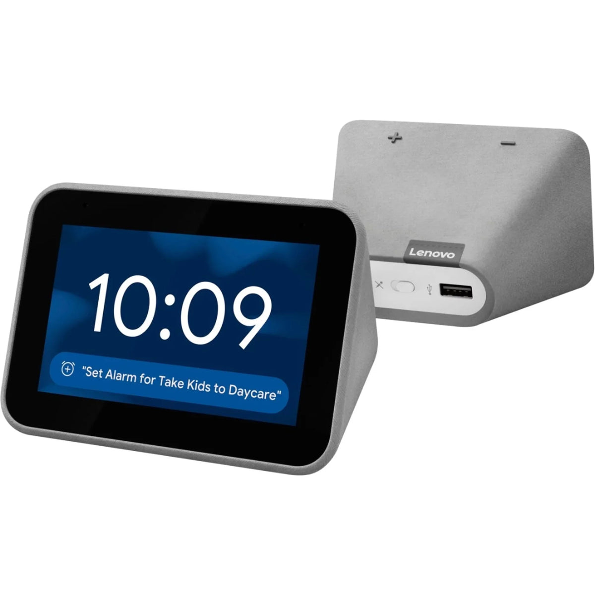 Lenovo Smart Clock with the Google Assistant; Grey (Scratch And Dent Used)