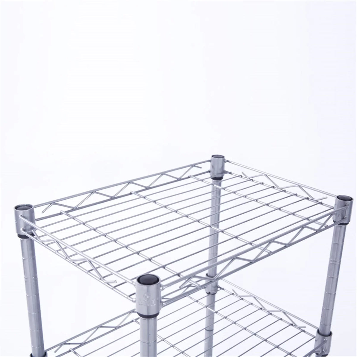 CAIHONG 4-Tier Wire Shelving Unit Metal Storage Rack Adjustable Organizer Perfect for Pantry Laundry Bathroom Kitchen Closet Organization (Silver; 13.77L x 9.84 Wx 31.5H)