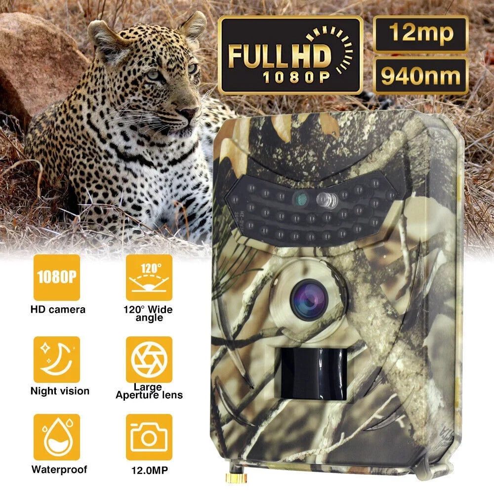 Infrared Trail Camera;DFITO Wildlife Monitor; 1080P; 12MP; Home Security; Farm Monitoring; Hunting Trail Monitor; Hunting Wildlife Camera Liquidproof (SD Card NOT Included)