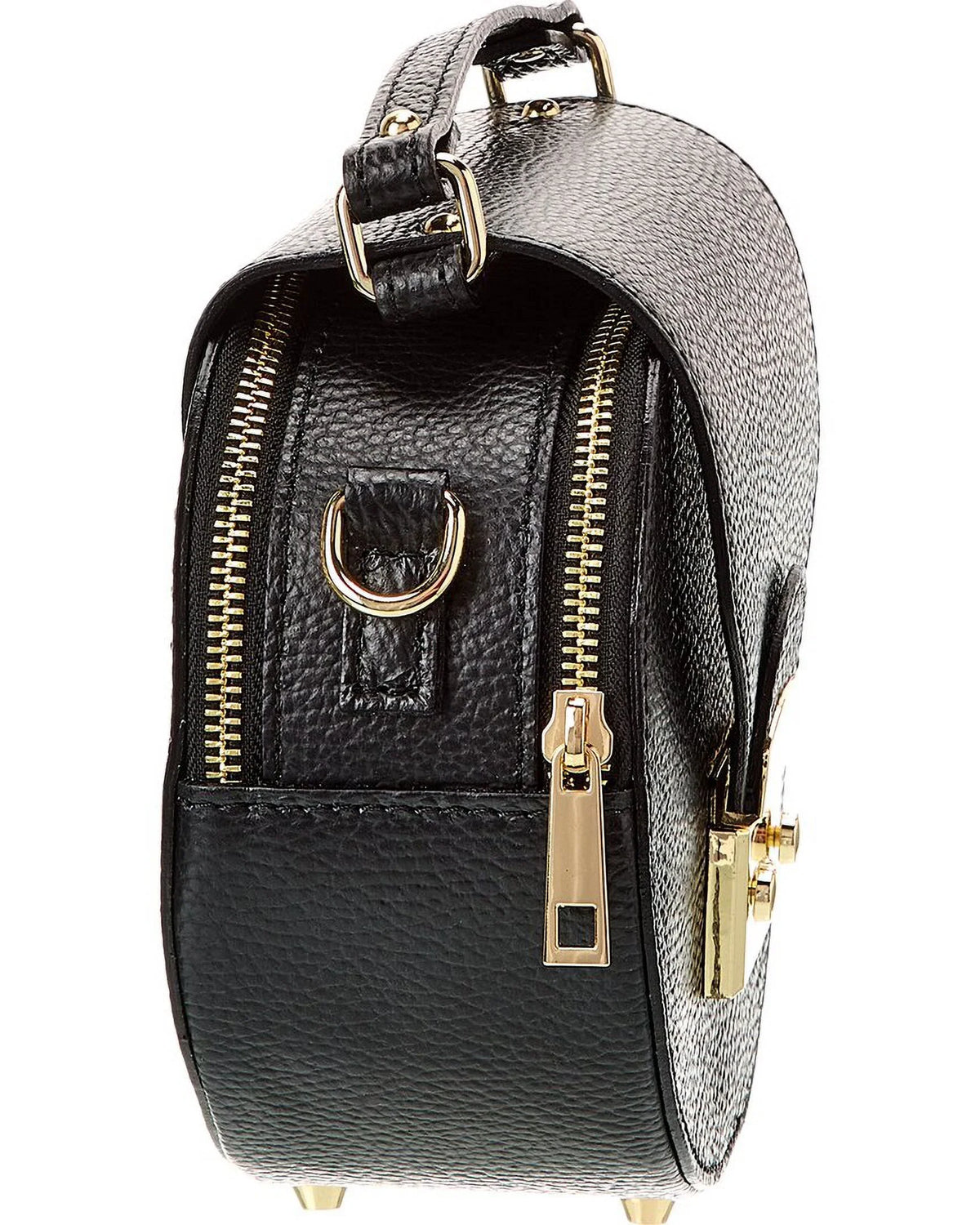 Persaman New York Aline Leather Crossbody; Black