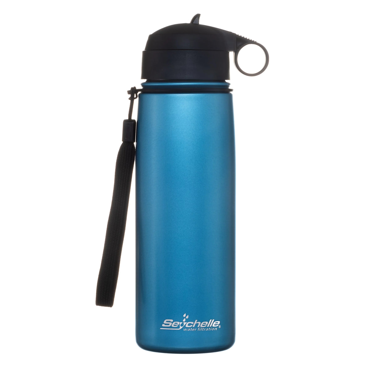 Seychelle Stainless Steel Filter Bottle - Alkaline Filter - Insulated Double Walled Bottle - Vacuum Sealed - 26oz (Metallic Blue)