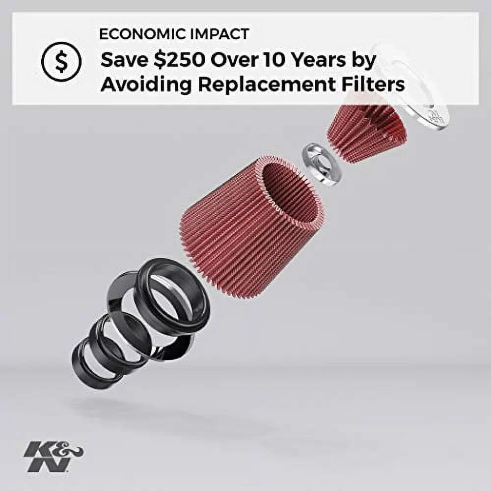 K&N Engine Air Filter; washable and reusable: 1965-1985 Chevy/Buick/Cadillac/Oldsmobile/Pontiac V8 (select models available) E-1650