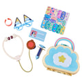 Bluey Cloud Bag Doctor's Set; Doctor Check Up Set; Toy Doctor's Playset with 7 Play Pieces; Stethoscope; Syringe; toy Bandage; Stickers; and more ; Preschool; Toys for Kids; Ages 3+