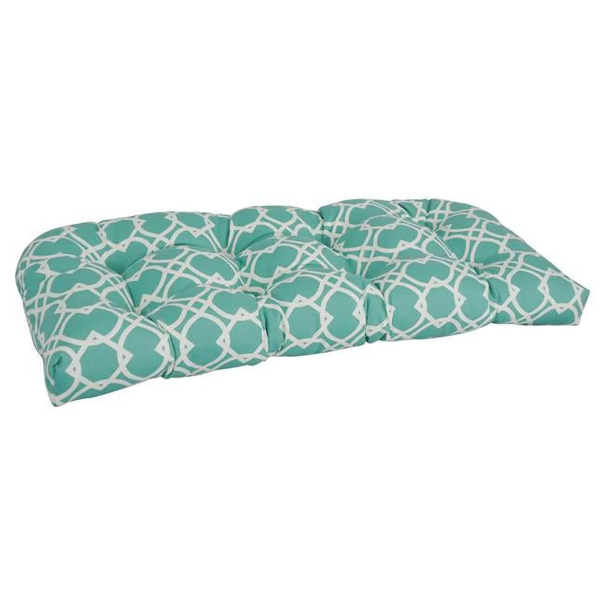 Blazing Needles 42 x 19 in. U-Shaped Patterned Spun Polyester Tufted Settee & Bench Cushion; Elipse Pool