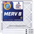 Filter King 12x23x1 Air Filter | 4-PACK | MERV 8 HVAC Pleated A/C Furnace Filters | MADE IN USA | Actual Size: 12 x 23 x .75"